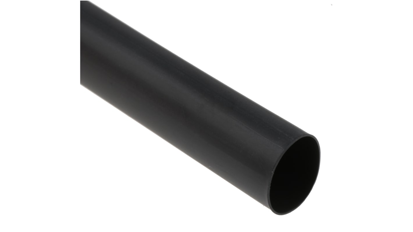 TE Connectivity Adhesive Lined Heat Shrink Tubing, Black 12mm Sleeve Dia. x 1.2m Length 4:1 Ratio, HTAT Series