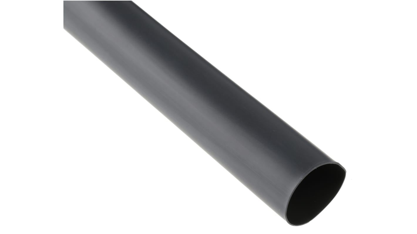 TE Connectivity Adhesive Lined Heat Shrink Tubing, Black 24mm Sleeve Dia. x 1.2m Length 4:1 Ratio, HTAT Series