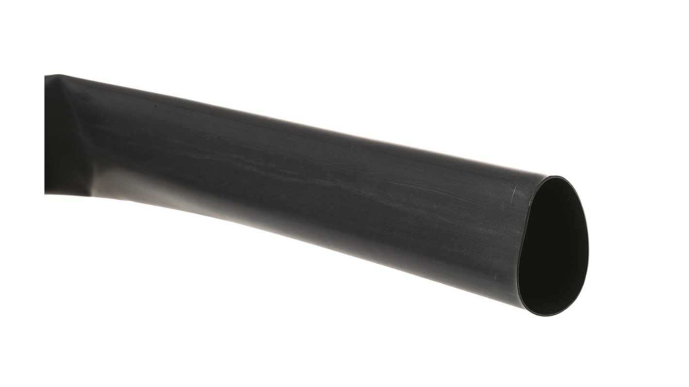 TE Connectivity Adhesive Lined Heat Shrink Tubing, Black 32mm Sleeve Dia. x 1.2m Length 4:1 Ratio, HTAT Series