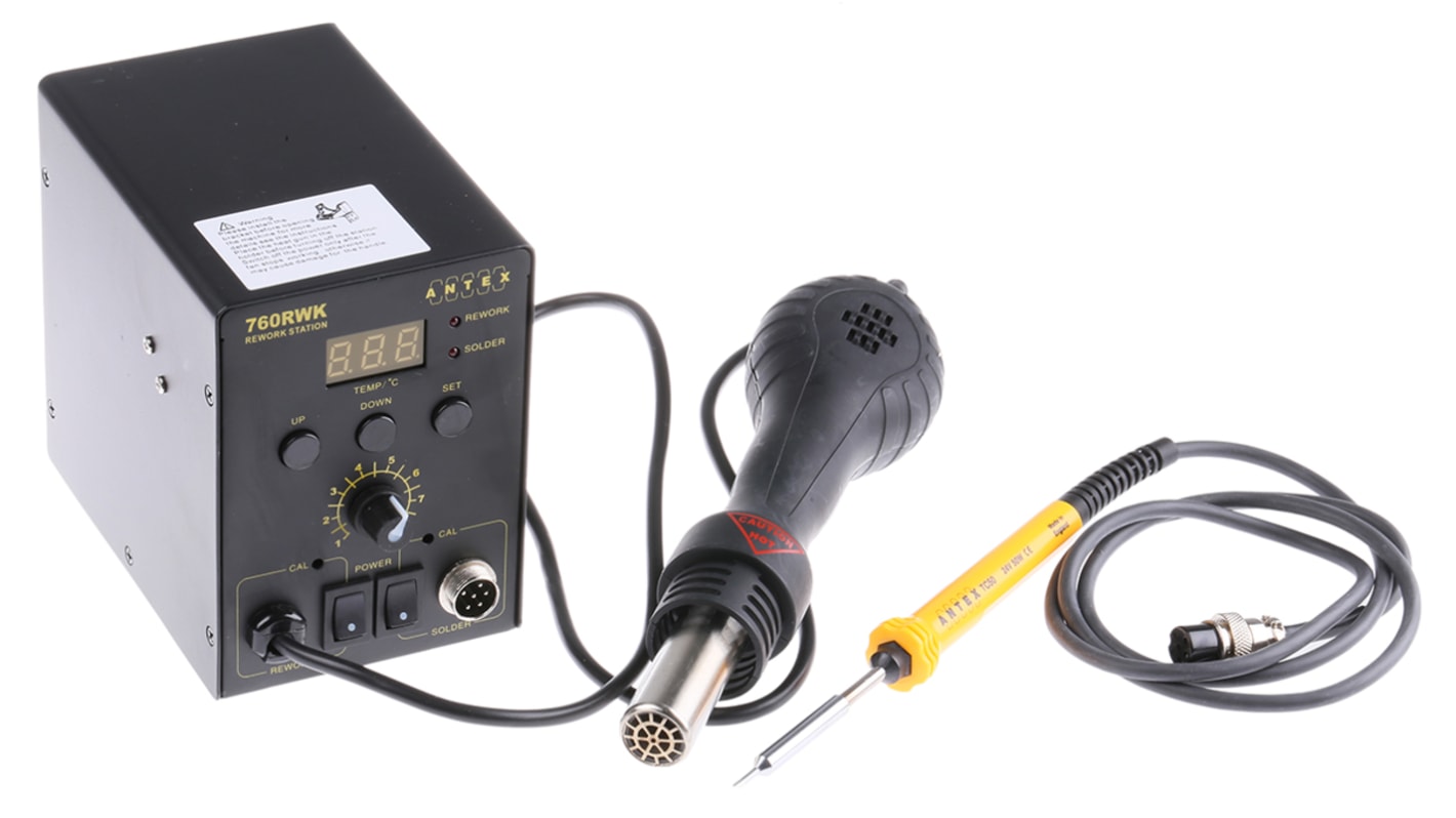 Stazione ad aria calda Antex Electronics 760RWK, Dissaldatura / Aria calda, 50W, 1 uscita, 450°C, 230V
