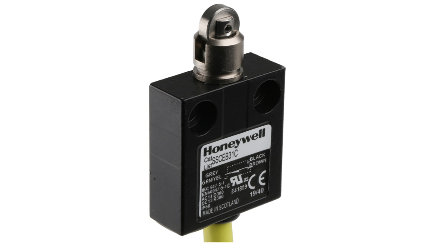 Final de carrera con Émbolo Honeywell SSCE, SPDT, NA/NC, 240V, 4A, IP68