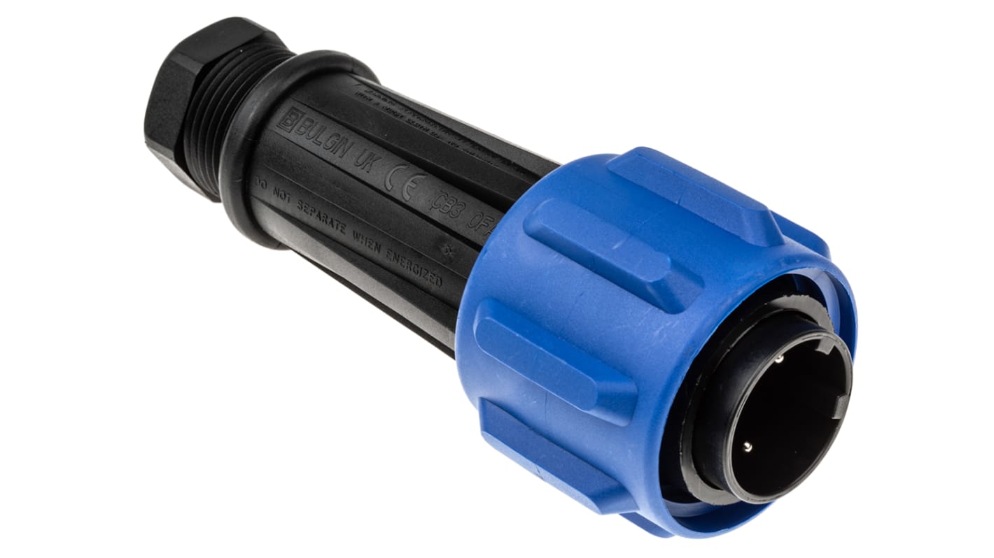 Connettore circolare Bulgin, maschio, serie Buccaneer 900, Standard, 2 poli, Montaggio su cavo