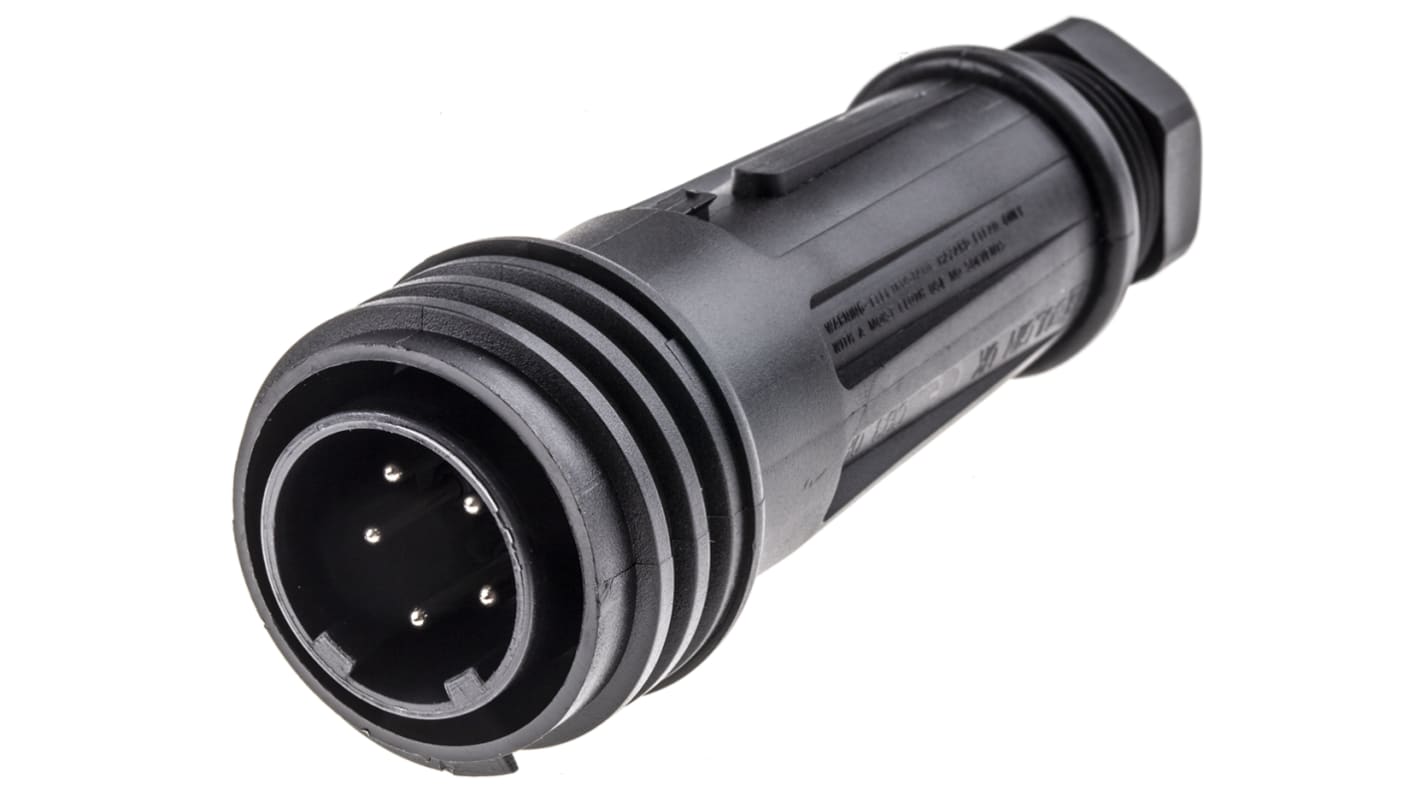 Bulgin Circular Connector, 5 Contacts, Cable Mount, Plug, Male, IP68, Buccaneer 900 Series