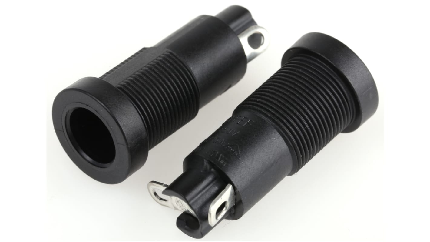 Schurter 10A Panel Mount Fuse Holder for 5 x 20mm Fuse, 1P, 250V ac