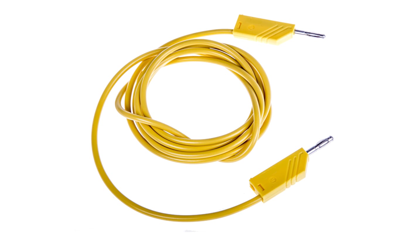 Hirschmann Test & Measurement, 16A, 60V dc, Yellow, 2m Lead Length