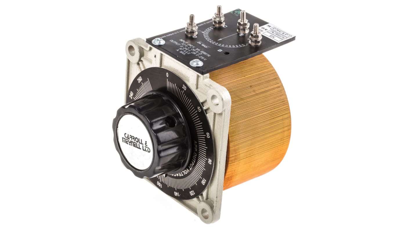 Carroll & Meynell 1 Phase 480VA Variac, 1 Output, 240V ac