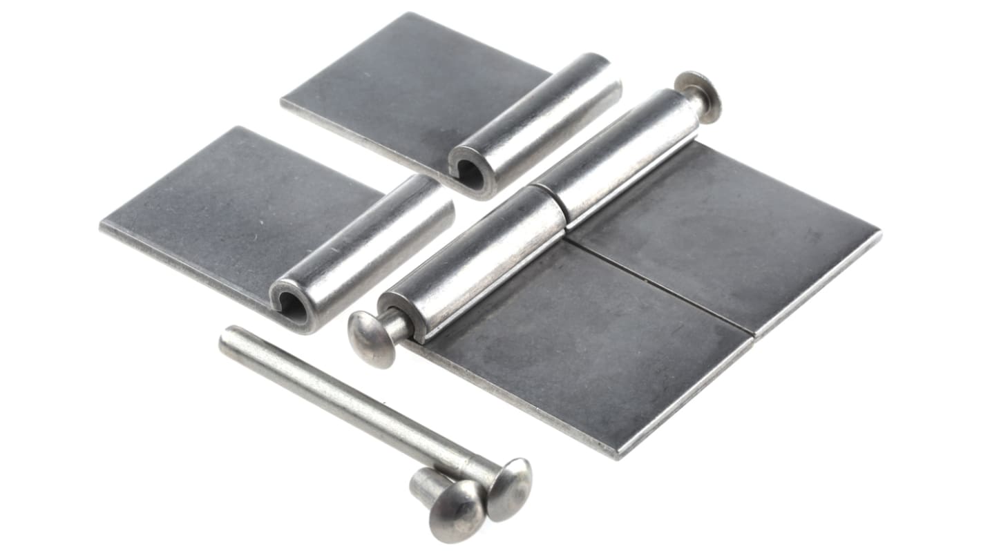 Pinet Stainless Steel Flag Hinge with a Lift-off Pin, 40mm x 50mm x 3mm