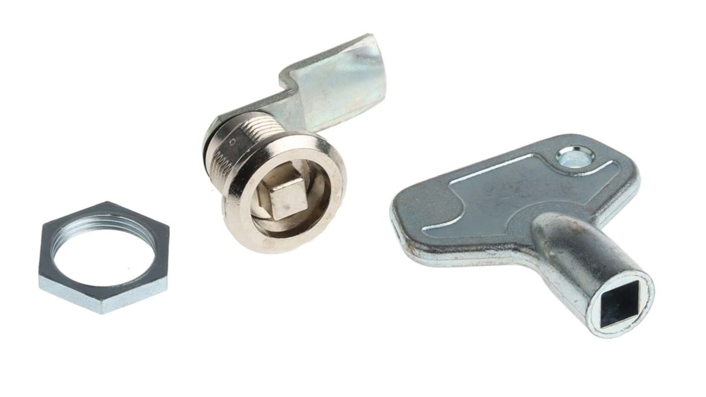 Euro-Locks a Lowe & Fletcher group Company Camlock, 12.8mm Panel-to-Tongue, 16.3 x 14.1mm Cutout, Key Unlock