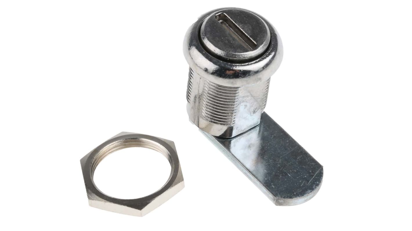 Serratura a camma in Zinco pressofuso con Testa rotonda Euro-Locks a Lowe & Fletcher group Company, foro 19.1 x 16.6mm