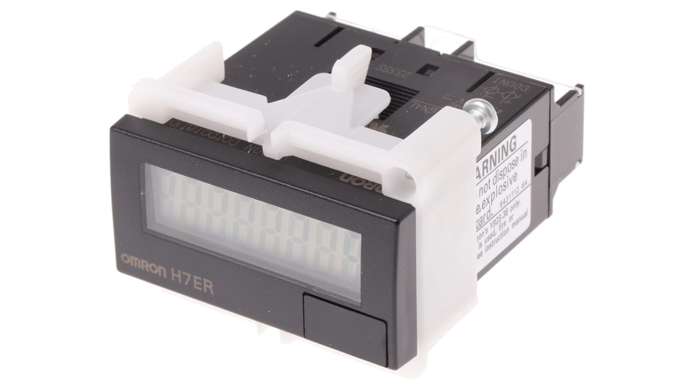 Omron 4位秒计数器, 面板安装, 电压输入, H7ER-NV-B