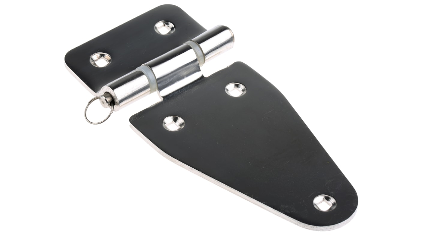 RS PRO Stainless Steel Strap Hinge, Screw Fixing, 82mm x 184mm x 3mm