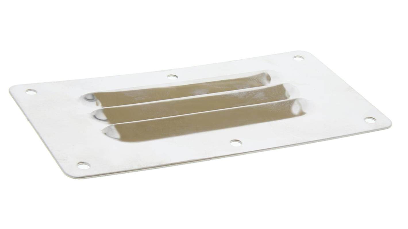 RS PRO 百叶窗面板 机架面板, 尺寸127 x 67 x 0.7mm, 不锈钢制