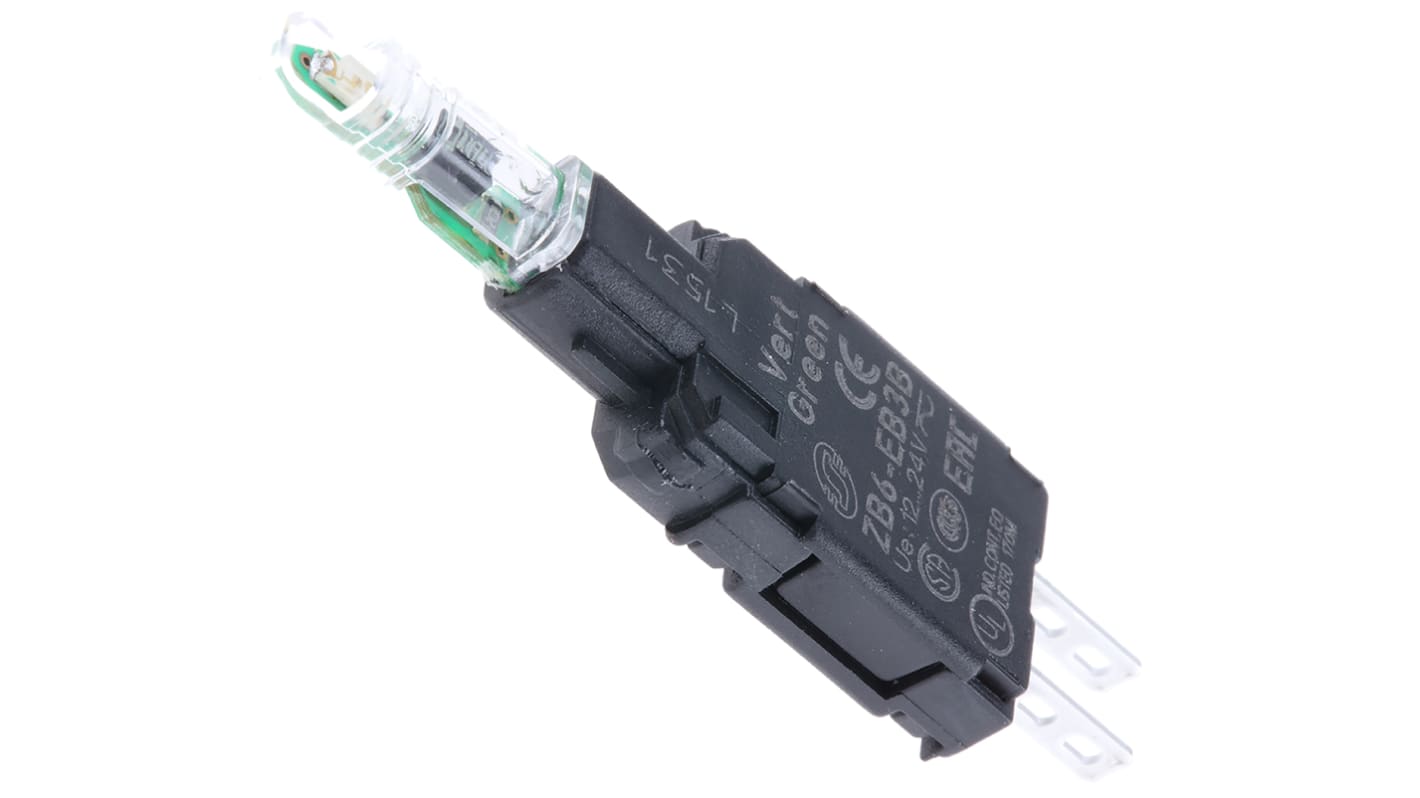 Schneider Electric Harmony XB6 Series Light Block, 30V ac/dc, Green Light