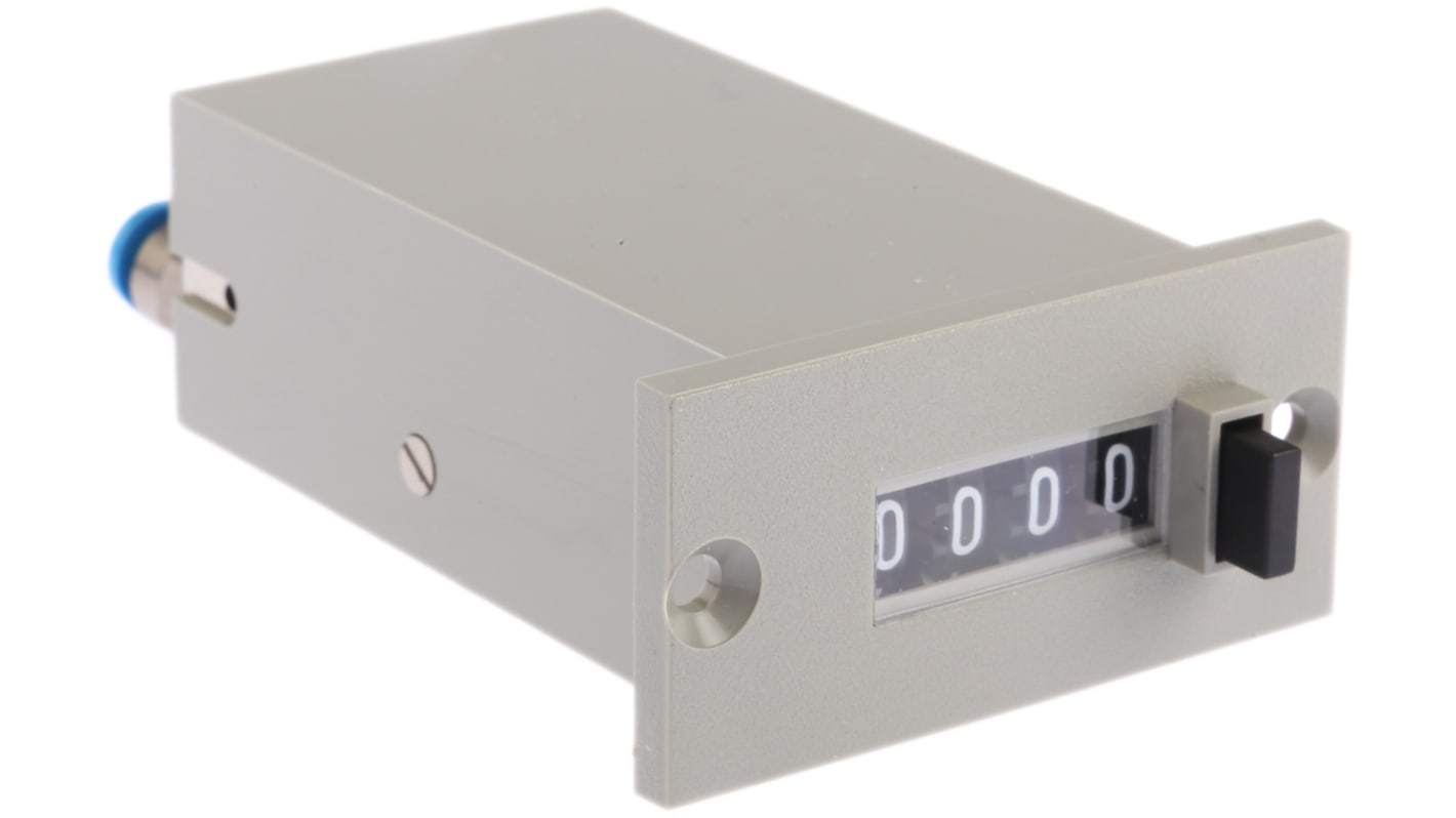Crouzet 气动计数器, 4位数, 最大工作压力8bar, 工作温度+150°C