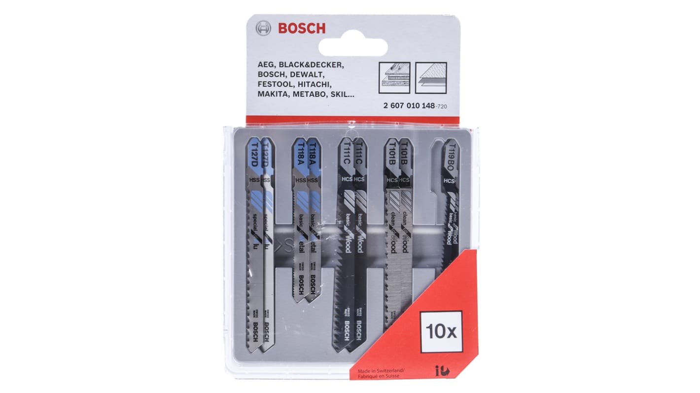 Bosch 50mm Cutting Length Jigsaw Blade, Pack of 10
