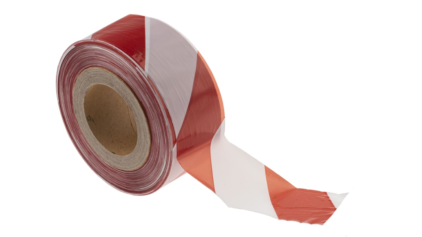 JSP Red/White PE 500m Non-adhesive Barrier Tape