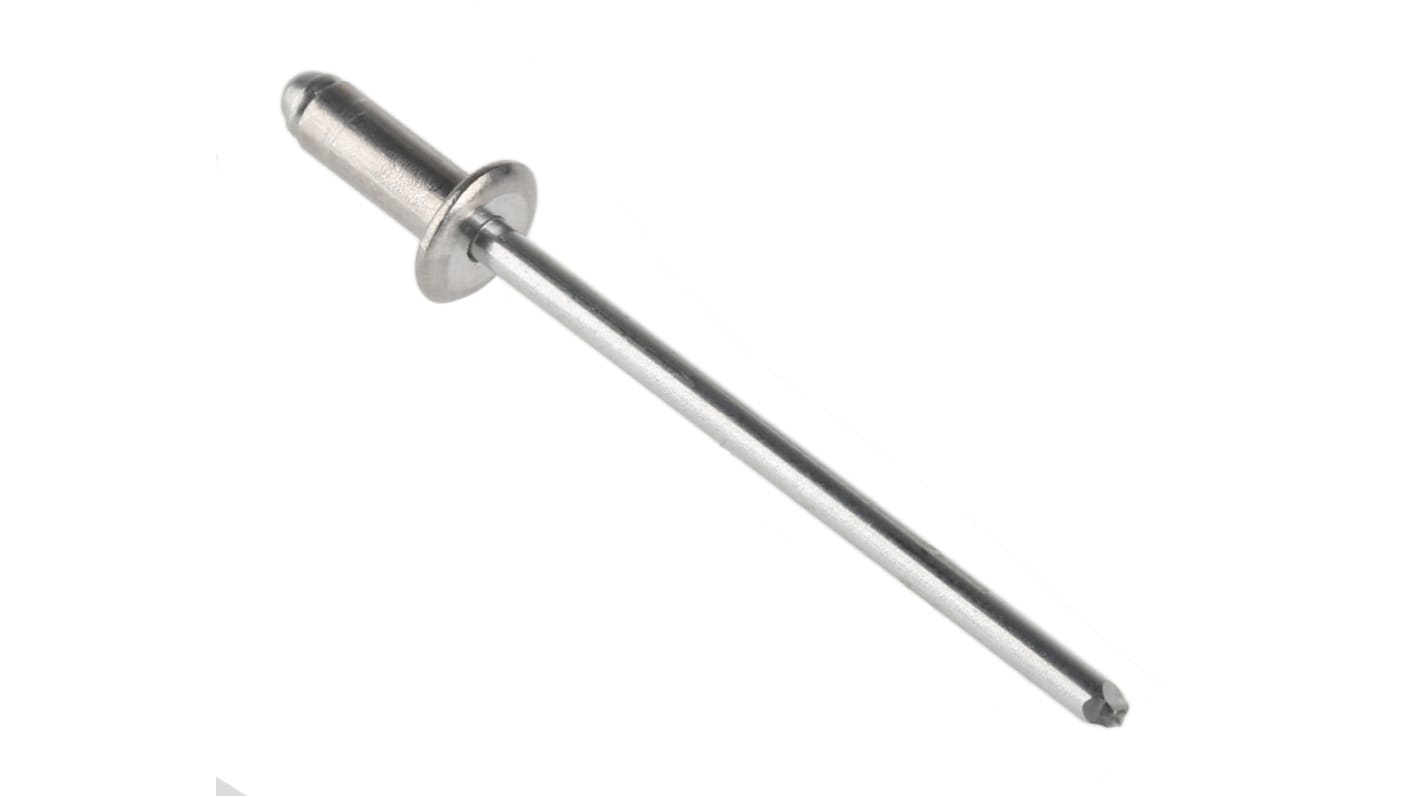 POP Φ3.2mm 铝抽芯铆钉, 8mm长, 可插入3.2mm材料