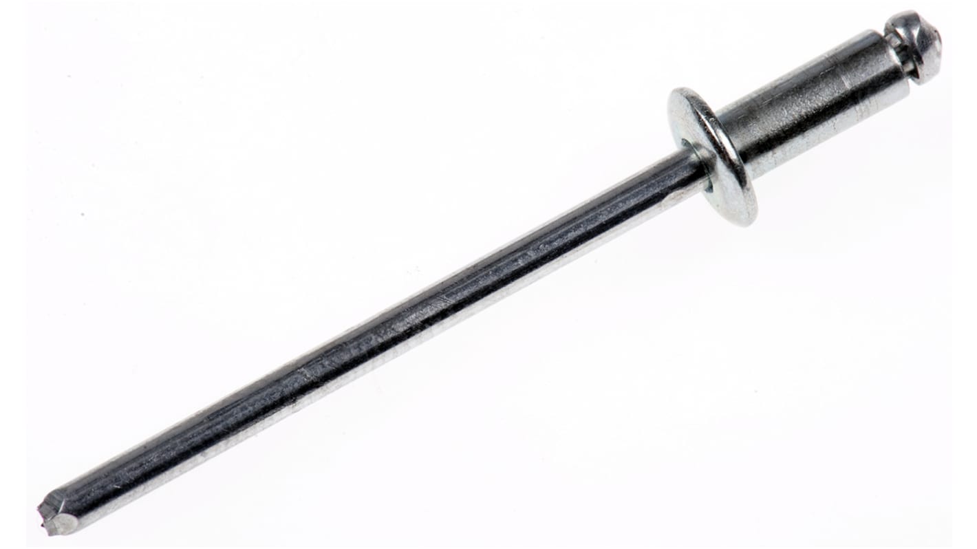 POP Φ3.2mm 钢抽芯铆钉, 8mm长, 可插入3.2mm材料