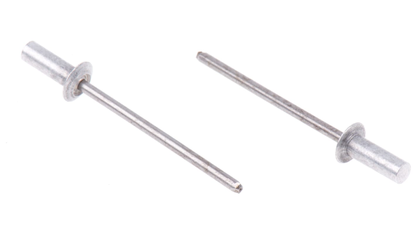 POP Φ3.2mm 铝抽芯铆钉, 9mm长, 可插入3.2mm材料