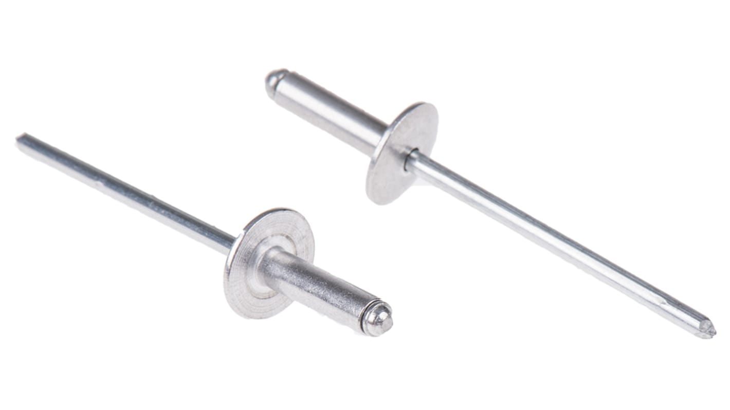 POP Φ3.2mm 铝抽芯铆钉, 11.5mm长, 可插入6.4mm材料