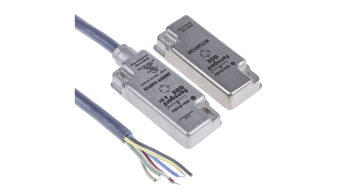 Allen Bradley Guardmaster 非接触式安全开关, 磁性执行器, 常闭安全触点, 3m 电缆连接, IP68, 440N系列