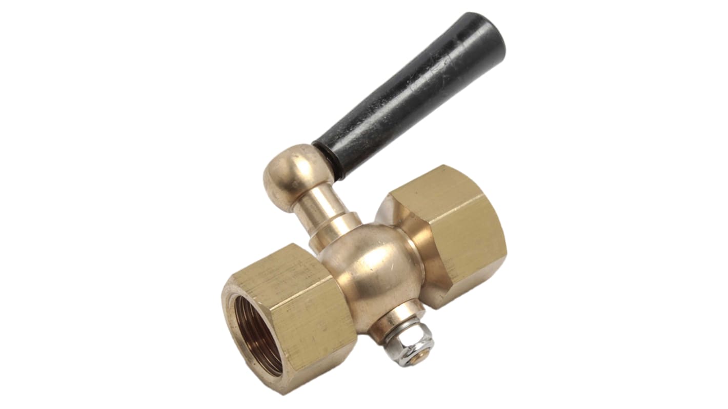 Rubinetto manometro RS PRO, 16 bar max, connessione BSP 1/2" femmina x BSP 1/2" femmina