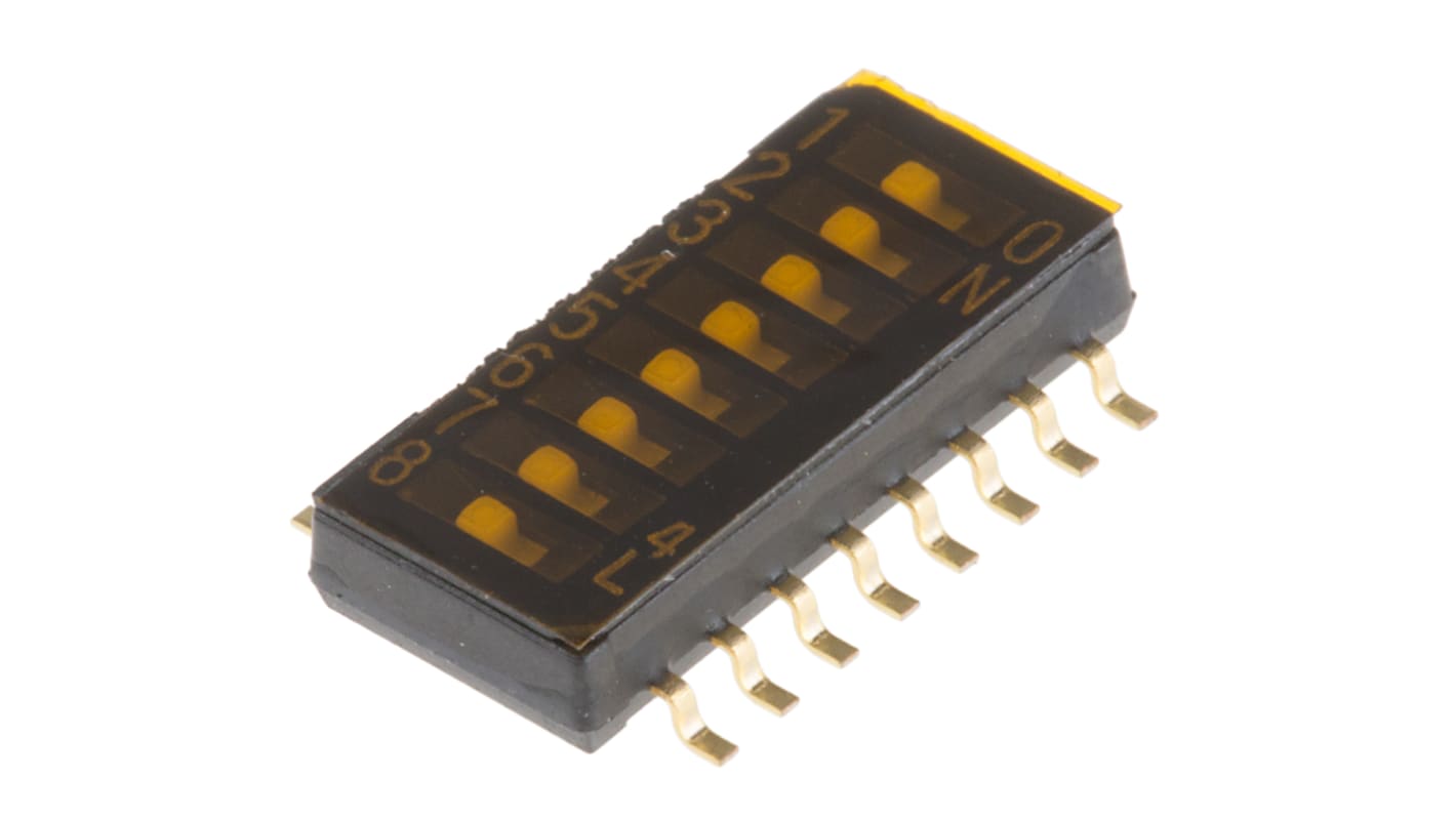 CHS-08B | Nidec Components ディップスイッチ, スライド, 8PST | RS