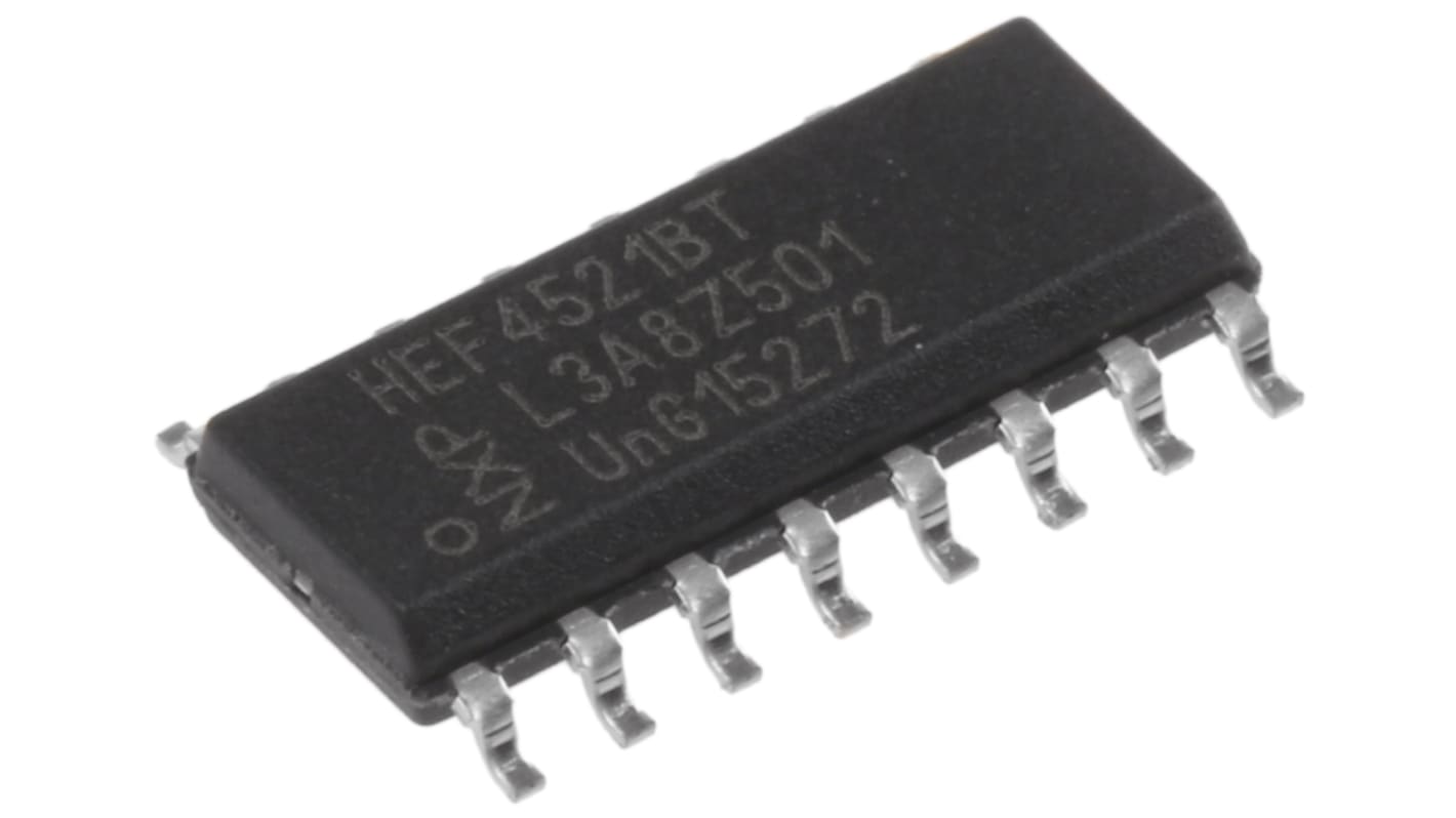 Divisor de frecuencia, Divisor de frecuencia y oscilador HEF4521BT,652, 16 pines SOIC