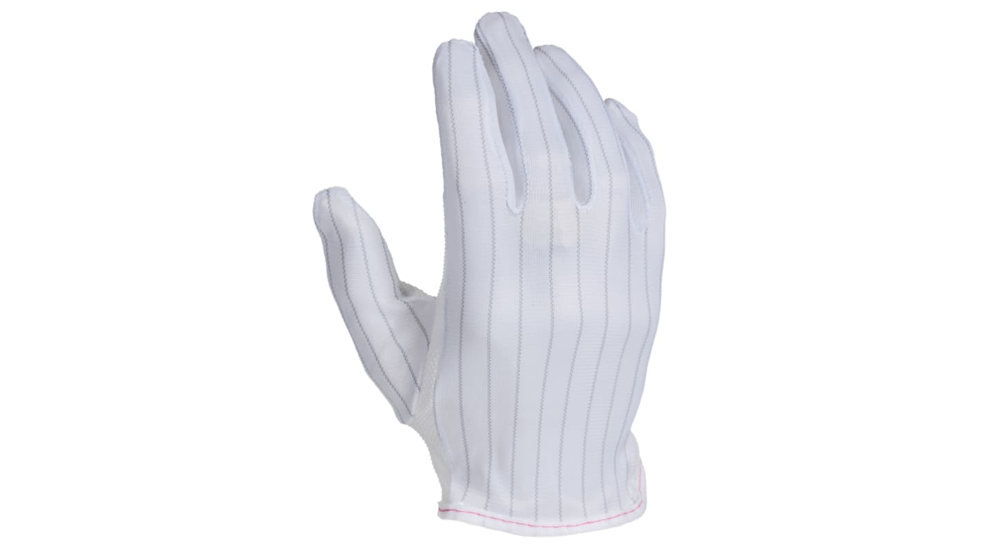 RS PRO Antistatische Handschuhe, Größe 9, L, Anti-Static, Polyethylen Weiß 1Paar Stk.