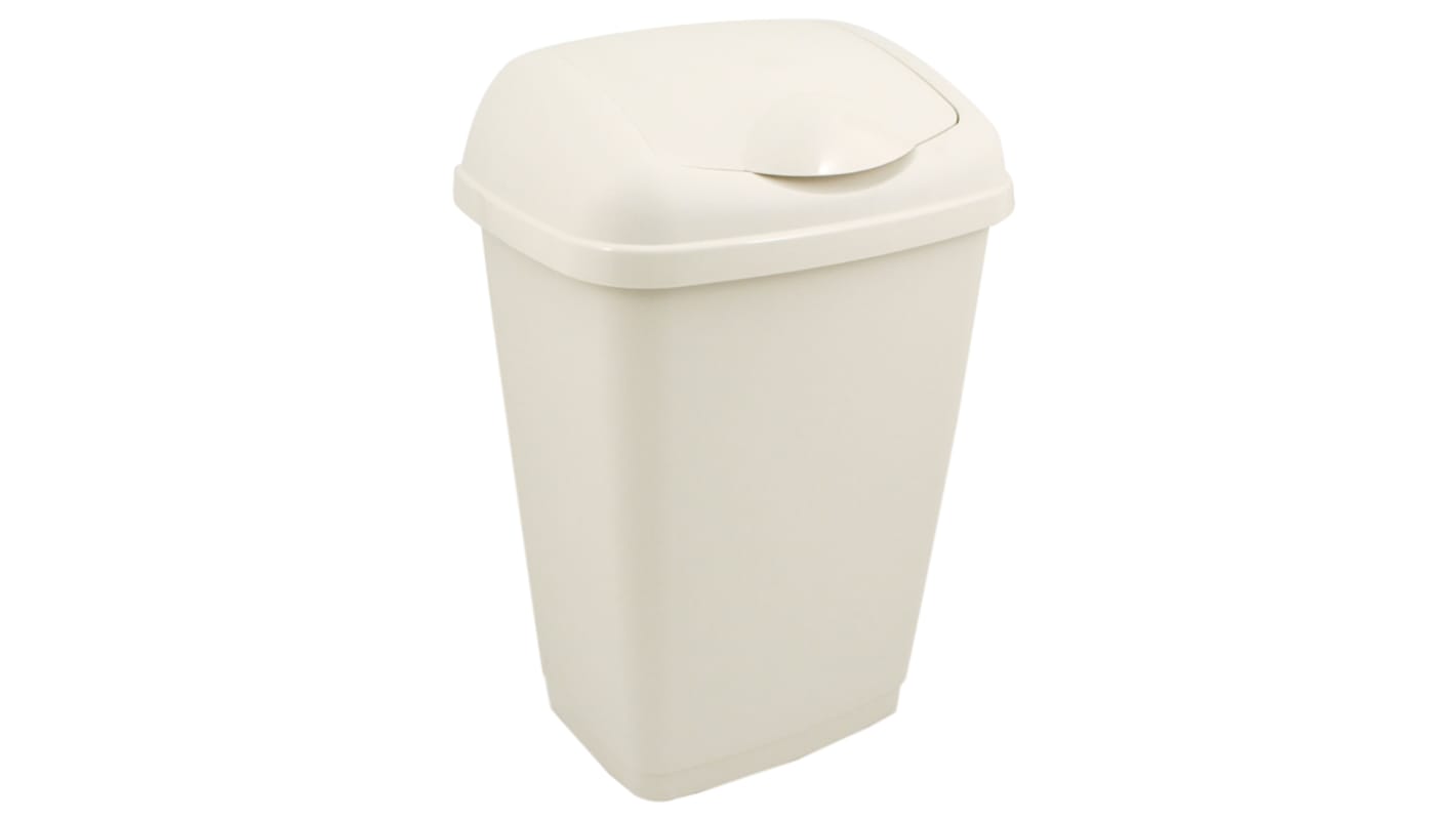 Pojemnik na odpady 50L, kolor: Biały, materiał: Plastik, RS PRO