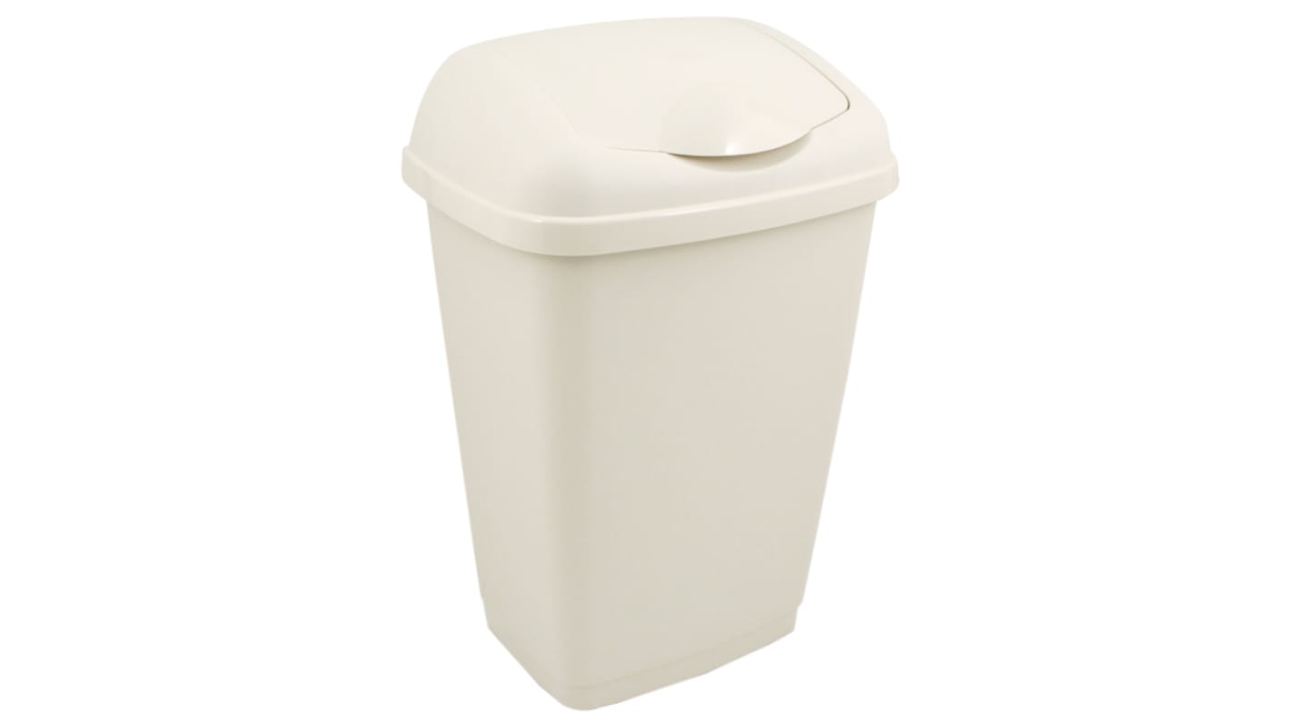 Poubelle Blanche en Plastique, 50L