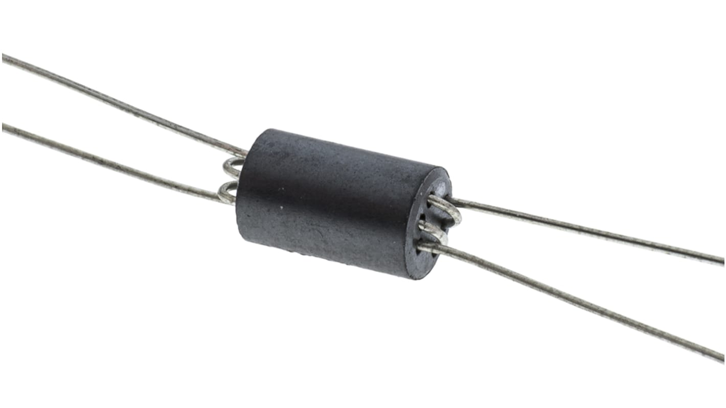 Wurth Elektronik Ferrite Bead, 6 (Dia.) x 10mm (Axial), 320Ω impedance at 25 MHz, 512Ω impedance at 100 MHz