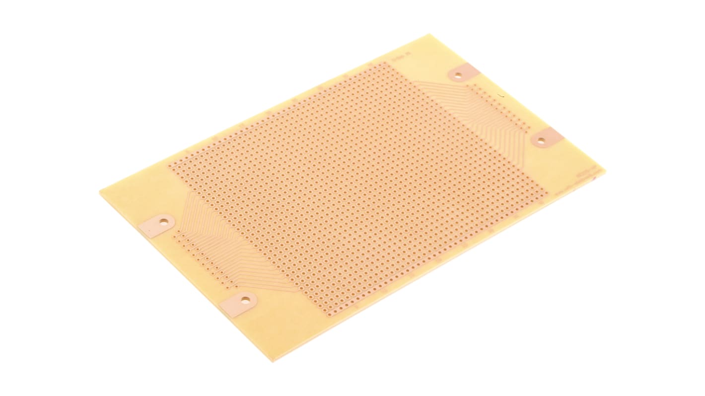 RE225-HP, Single Sided DIN 41652 Eurocard PCB FR2 With 35 x 42 1mm Holes, 2.54 x 2.54mm Pitch, 160 x 100 x 1.5mm