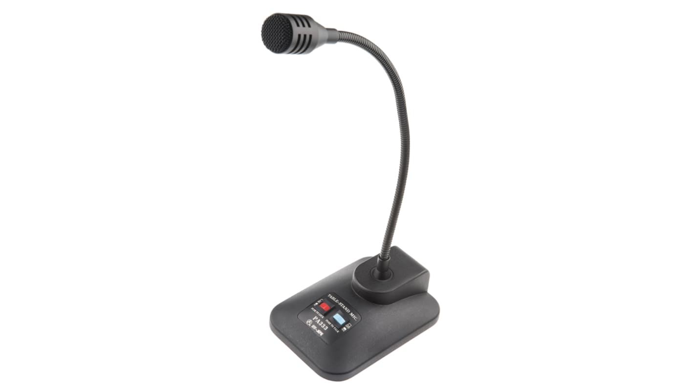 RS PRO Paging & Desktop Microphone, Unidirectional 500Ω