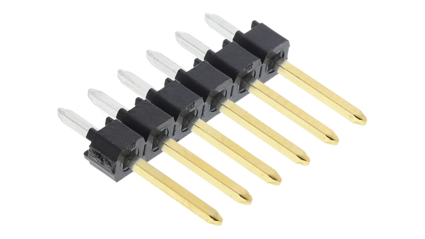 Molex 6p单排排针 直向线对板连接器, 2.54mm间距, 3.0A, 350.0 V, THT安装, C-Grid III系列