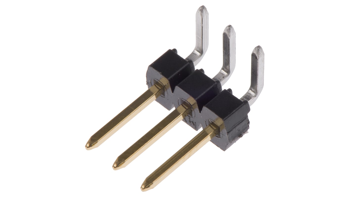 Molex C-Grid III Series Right Angle Through Hole Pin Header, 3 Contact(s), 2.54mm Pitch, 1 Row(s), Unshrouded