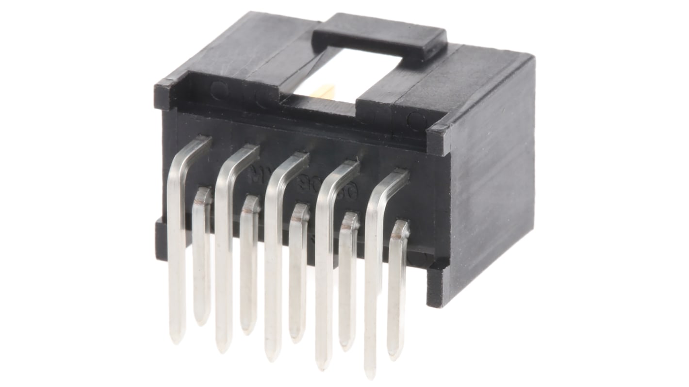 Molex 10p双排排针 直角线对板连接器, 2.54mm间距, 3.0A, 350.0 V, THT安装, C-Grid III系列