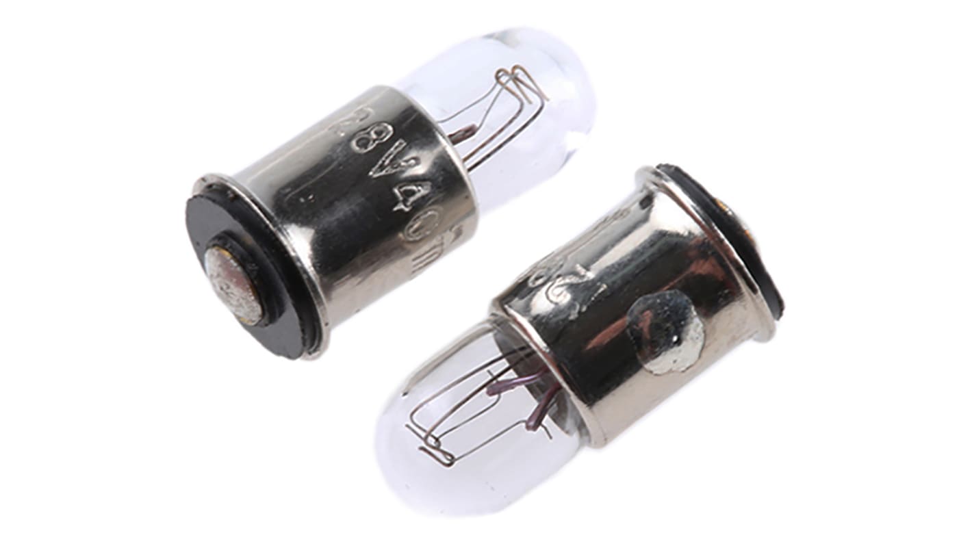 RS PRO Midget Flange Indicator Light, Clear, 28 V, 40 mA, 10000h