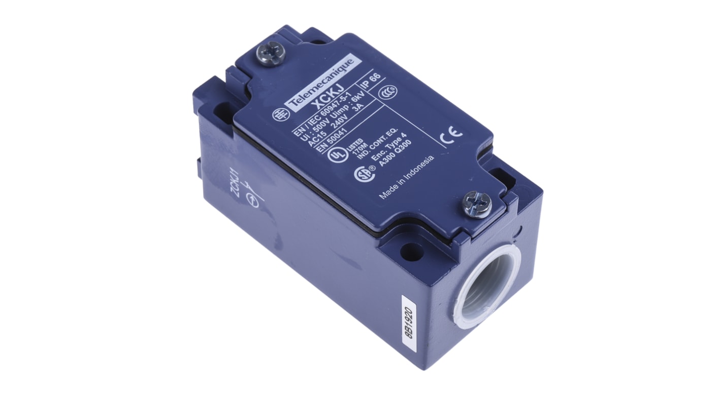 Telemecanique Sensors OsiSense XC Series Limit Switch, NO/NC, IP65, DP, Metal Housing, 240V ac Max, 10A Max Telemecanique Sensors OsiSense XC Series Limit Switch, NO/NC, IP65, DP, Metal Housing, 240V ac Max, 10A Max