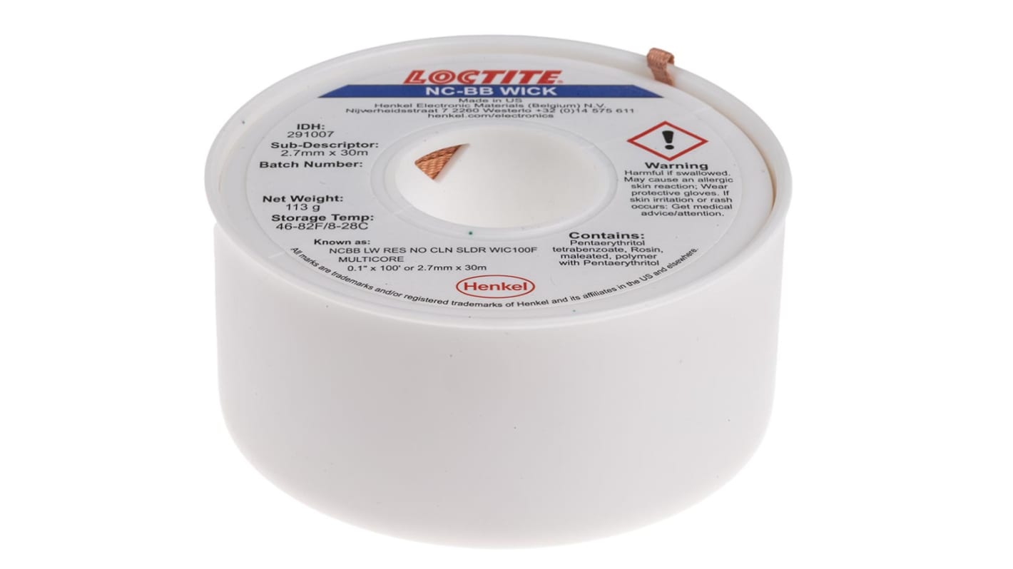 Multicore 30m No Clean Desoldering Braid, Width 2.7mm