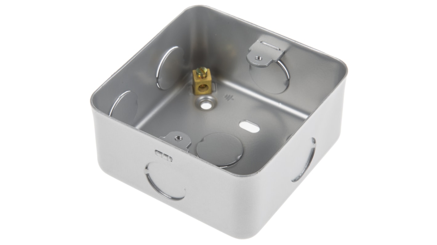 RS PRO Grey Back Box, BS, IP20, 1 Gangs