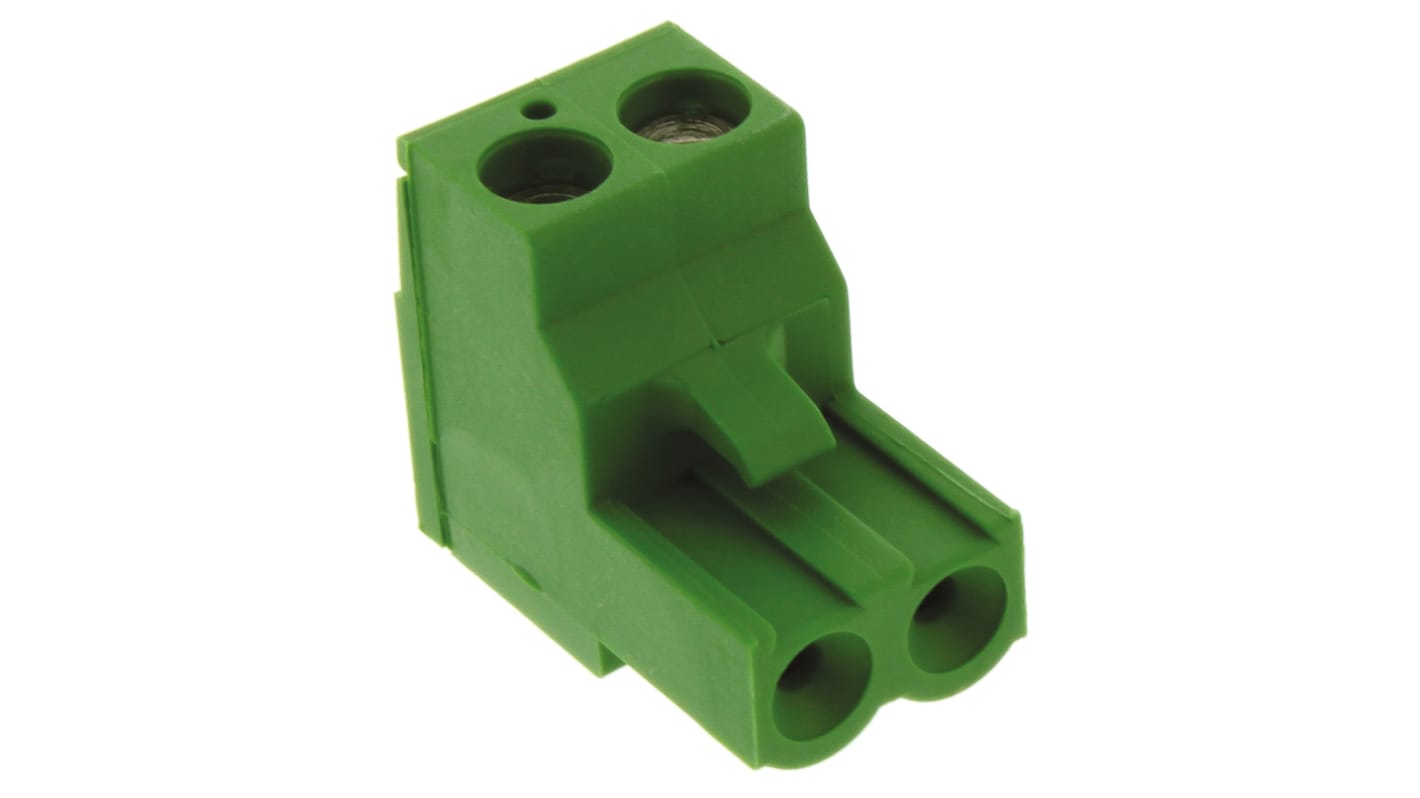 TE Connectivity, 5.08mm Pitch, 2 Way, Pluggable Terminal Block, Plug, Cable Mount, Screw Down Termination, 796634-2
