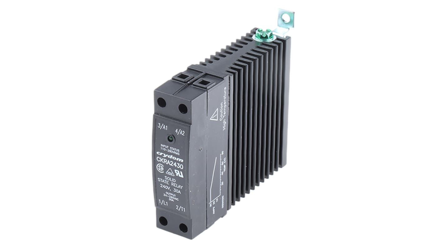Relè a stato solido CKRA2430, Guida DIN, 30 A rms, 280 V rms, Zero-cross CKR