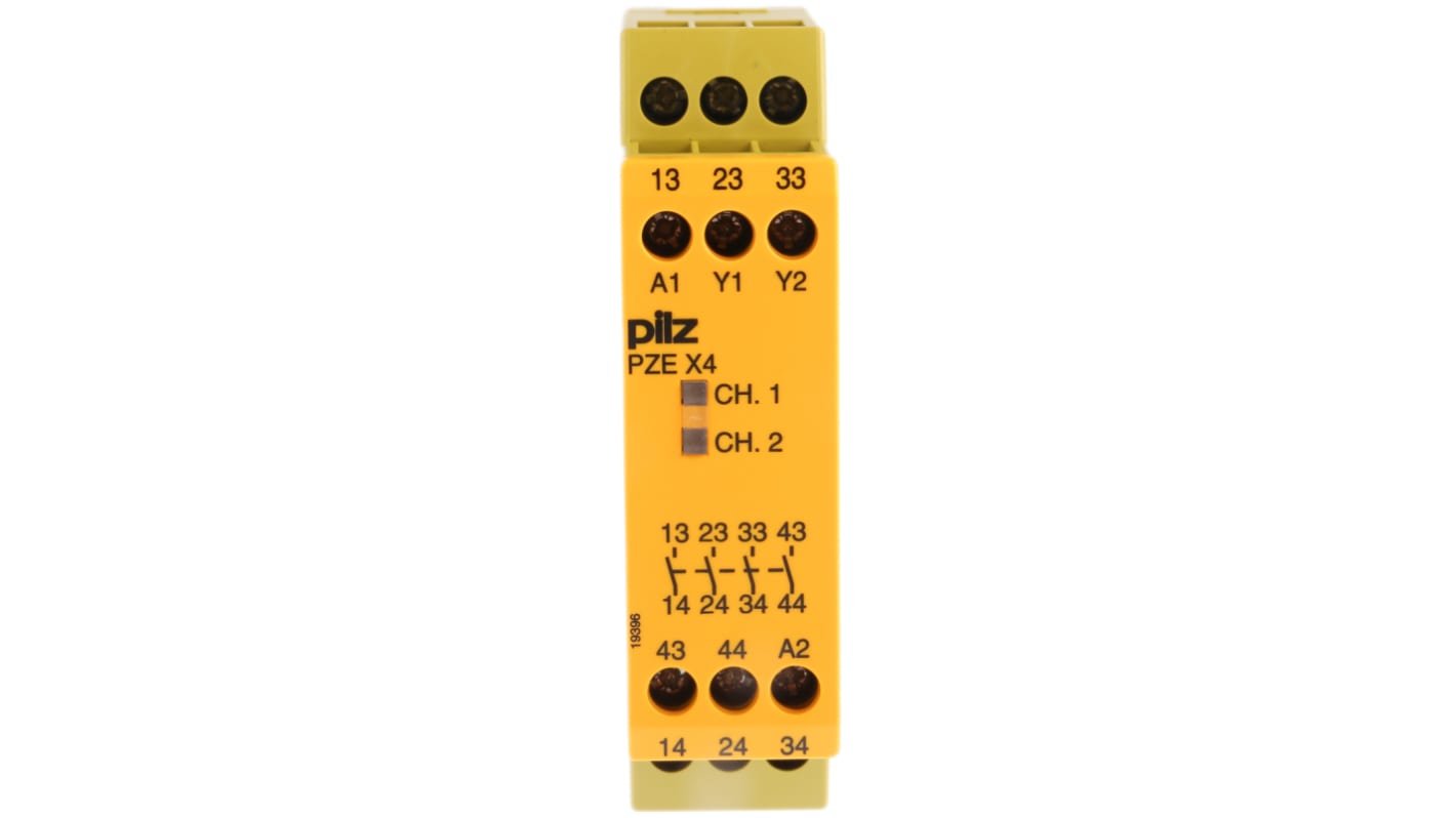 Pilz PNOZ X PZE X4 Expansion Module Safety Relay, 24V dc, Single Channel, 4 Safety Contacts