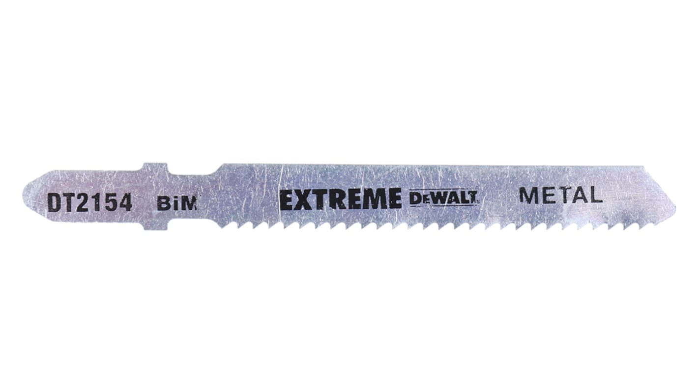 DeWALT HSS Stichsägeblatt, Schnittlänge 50mm / 15 TPI, 3 Stück für Weichmetalle, Aluminium, Kupfer, Messing