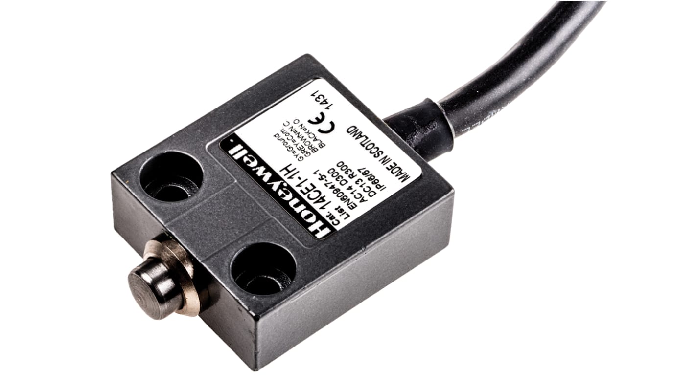 Honeywell 14CE Series Plunger Limit Switch, NO/NC, IP65, 240V ac Max, 3A Max