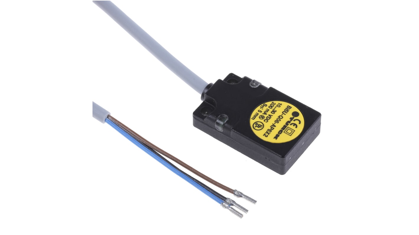 Turck Inductive Block-Style Proximity Sensor, 5 mm Detection, PNP Output, 10 → 30 V dc, IP67