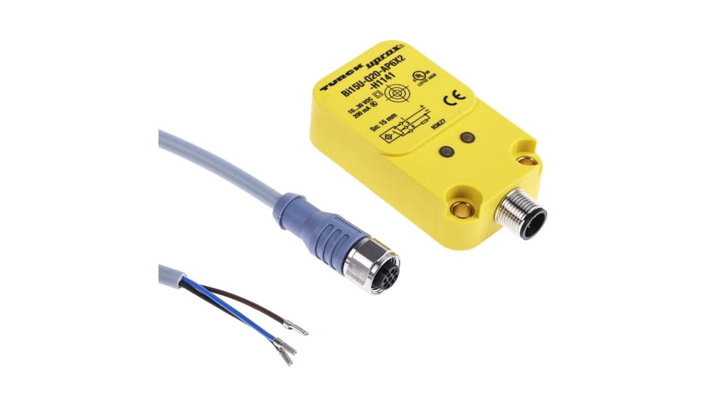 Rs-Online Sensore di prossimità a parallelepipedo Turck M12 rilevamento 15 mm 10 → 30 V c.c