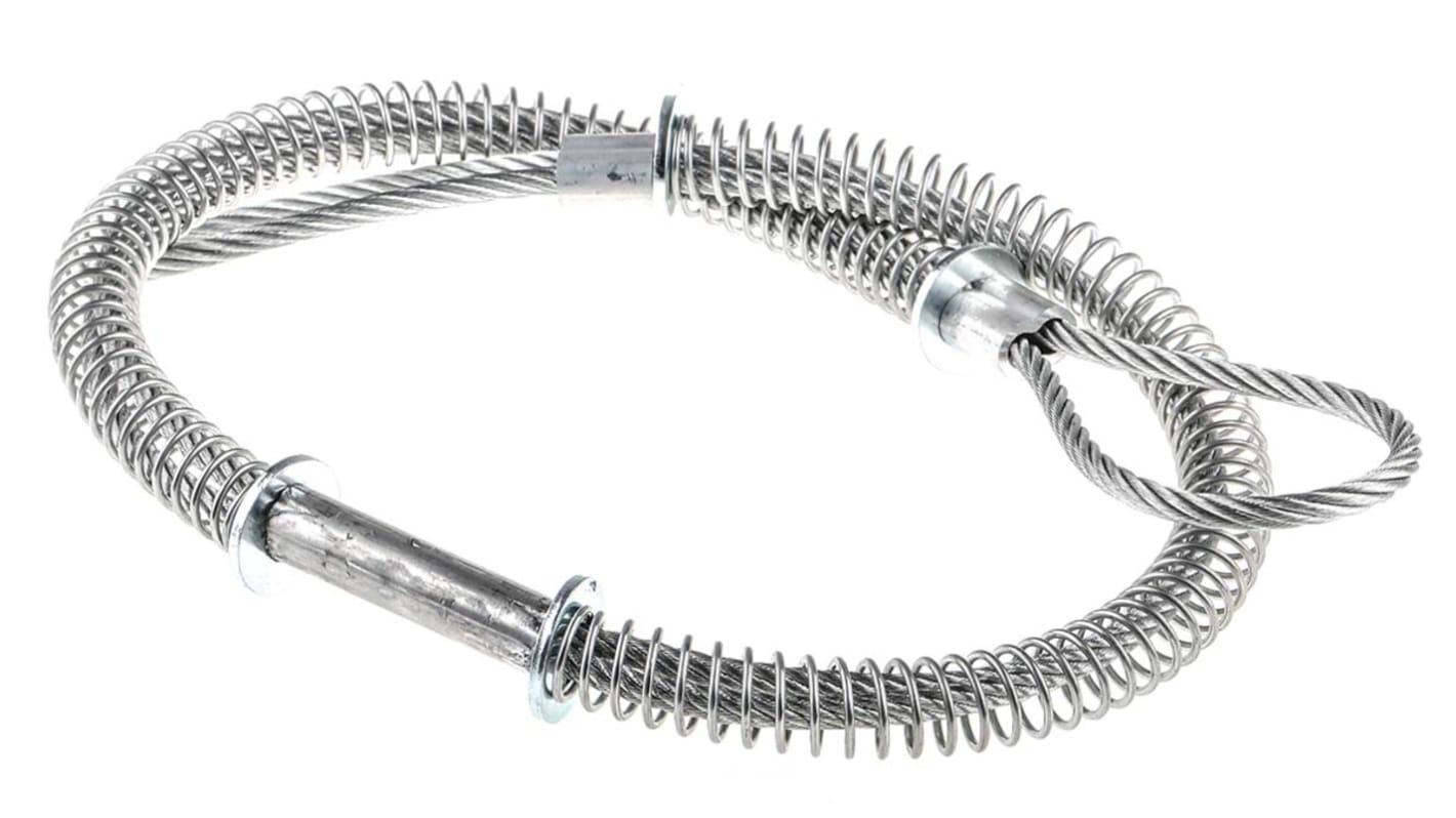Cable de seguridad antilatigazo RS PRO, long. 965mm, Acero galvanizado, compatibilidad con tamaño de tubo 1-1/2 in