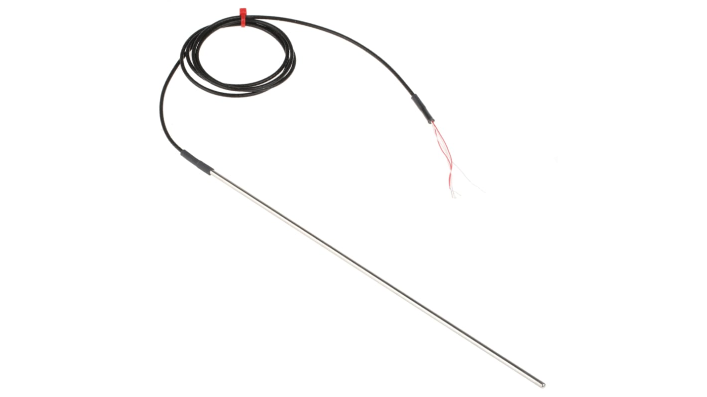 RS PRO PT100温度传感器 RTD温度传感器, 探头Φ3mmx250mm, -50°C∼+250°C